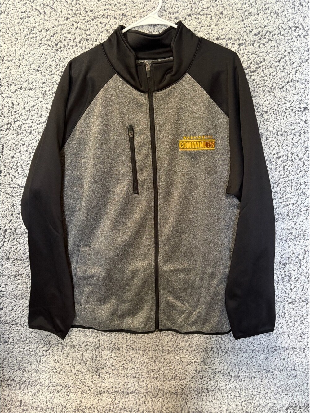 NEW Mens NFL Washington Commanders MSX Full Zip Track Jacket Gray Black Coat XXL